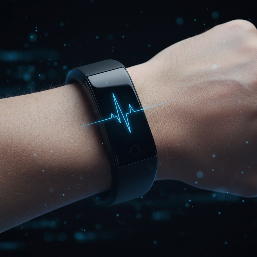 Fitness tracker screen showing HRV trend line and recovery metrics